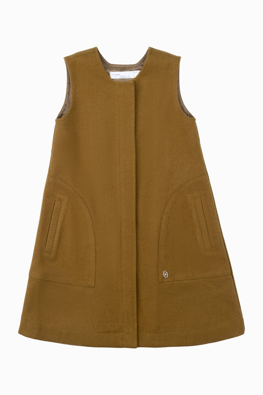 COTTIER MUSTARD POCKET A-LINE JUMPER