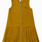 COTTIER MUSTARD CORDUROY DROP WAIST PLEAT JUMPER