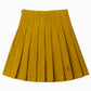 COTTIER MUSTARD CORDUROY PLEAT SKIRT
