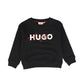 HUGO BLACK WHITE RED LOGO SWEATSHIRT