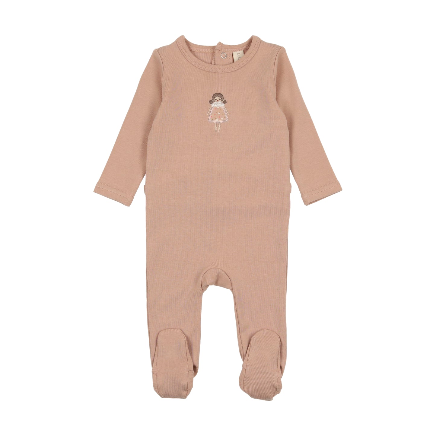LILETTE PINK DOLL EMBROIDERED FOOTIE
