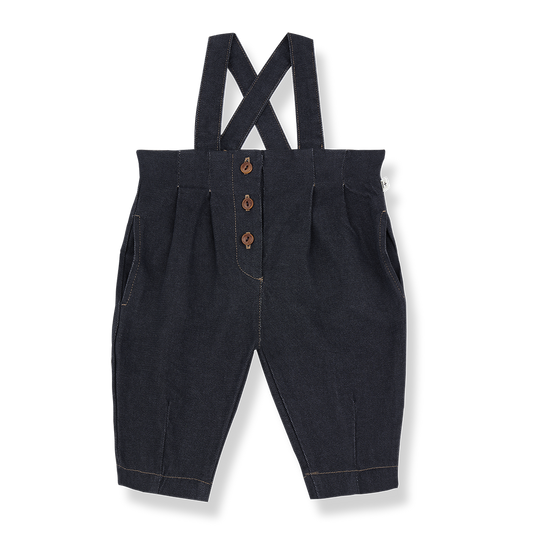1+ IN THE FAMILY NAVY BUTTON OVERALL