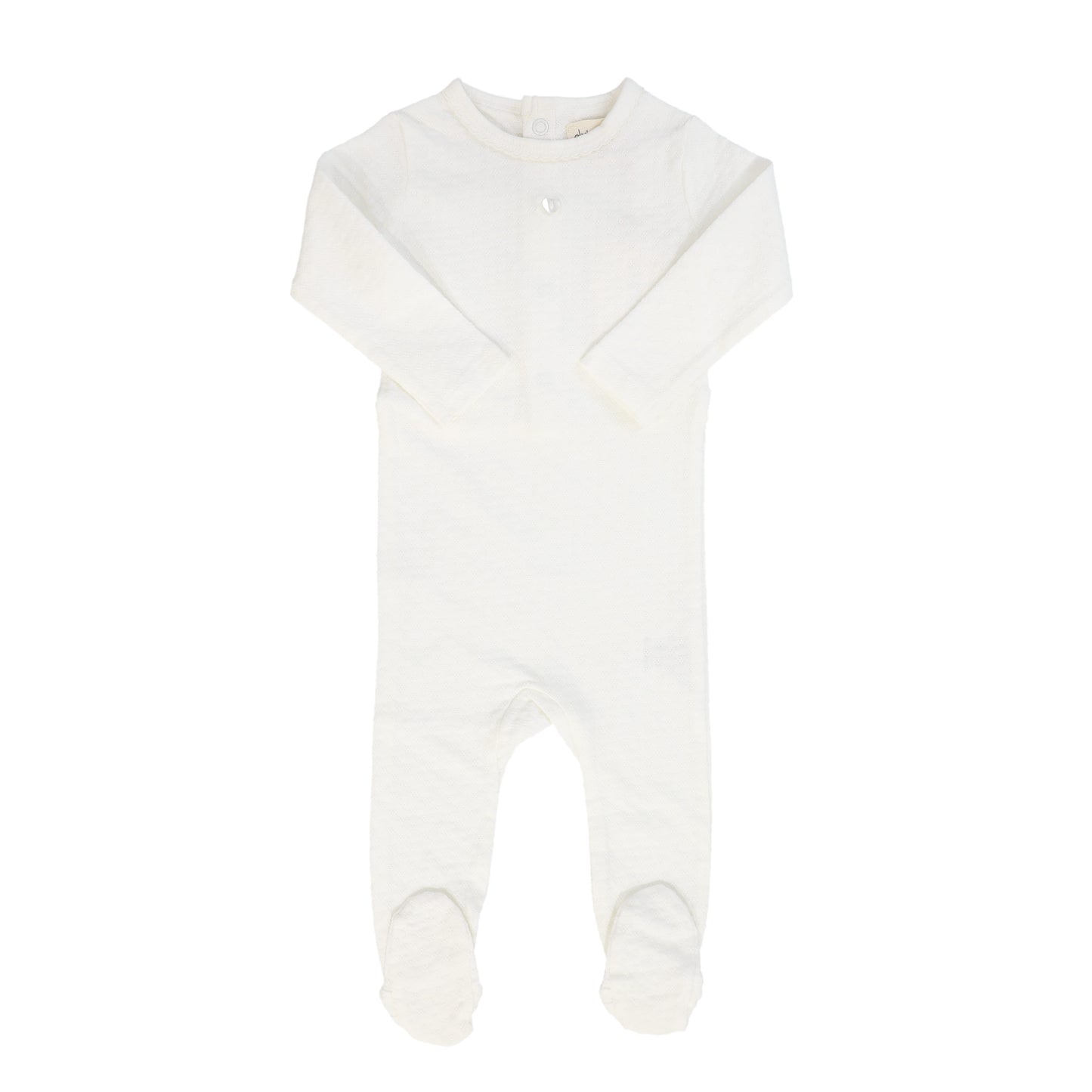 ELY'S & CO WHITE POINTELLE HEART FOOTIE