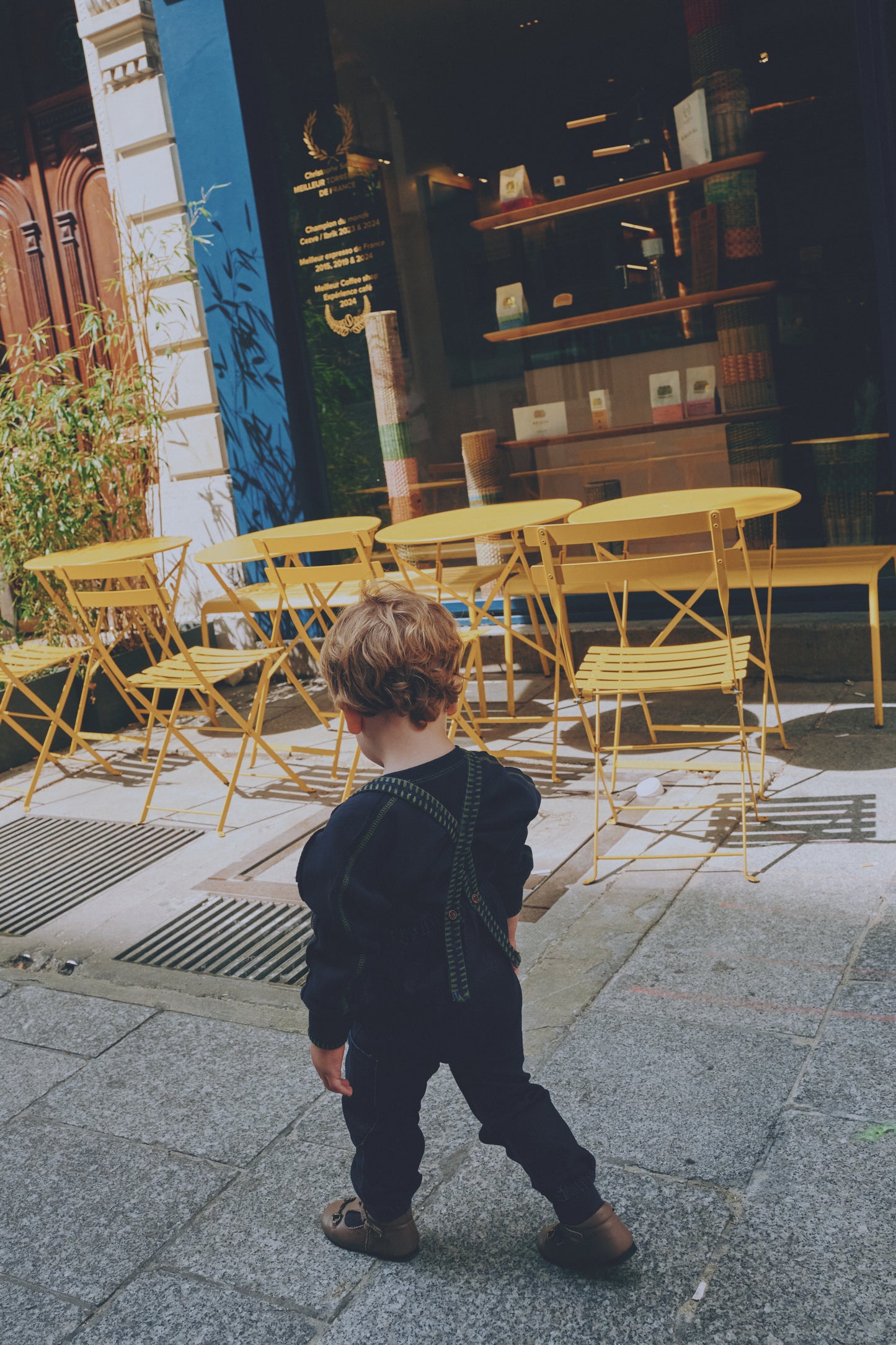 MADELEINE DARK BLUE DENIM POCKET OVERALLS