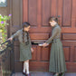 ELLE RAE GREEN CORDUROY BUCKLE SKIRT