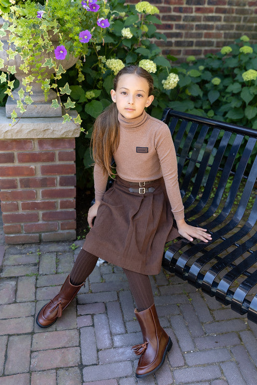 ELLE RAE BROWN TURTLENECK