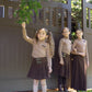 ELLE RAE BROWN CORDUROY BUCKLE SKIRT