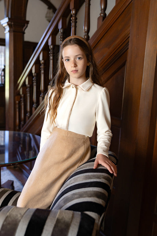 ELLE RAE IVORY SWEATER BLOUSE