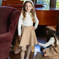 ELLE RAE CAMEL WOOL SKIRT
