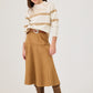 ERMANO SCERVINO BROWN SUEDE DROP WAIST SKIRT