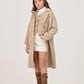 ERMANO SCERVINO BROWN CHEVRON WOOL BUTTON VEST