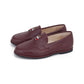 CAMILLE KIDS BURGUNDY LEATHER POLO BEAR LOAFER