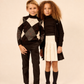 LITTLE PARNI BLACK ARGYLE SWEATER