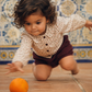 RETRO KID BURGUNDY FLORAL BLOOMER SET