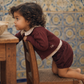RETRO KID BURGUNDY CARDIGAN