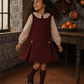 RETRO KID BURGUNDY SIDE BUTTON JUMPER