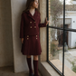 RETRO KID BURGUNDY BUTTON BLAZER