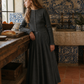 RETRO KID CHARCOAL WOOL PLEAT MAXI SKIRT