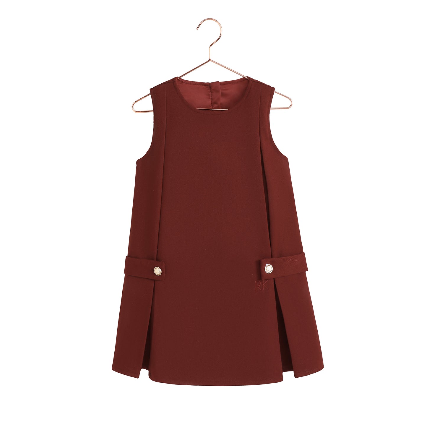 RETRO KID BURGUNDY SIDE BUTTON JUMPER