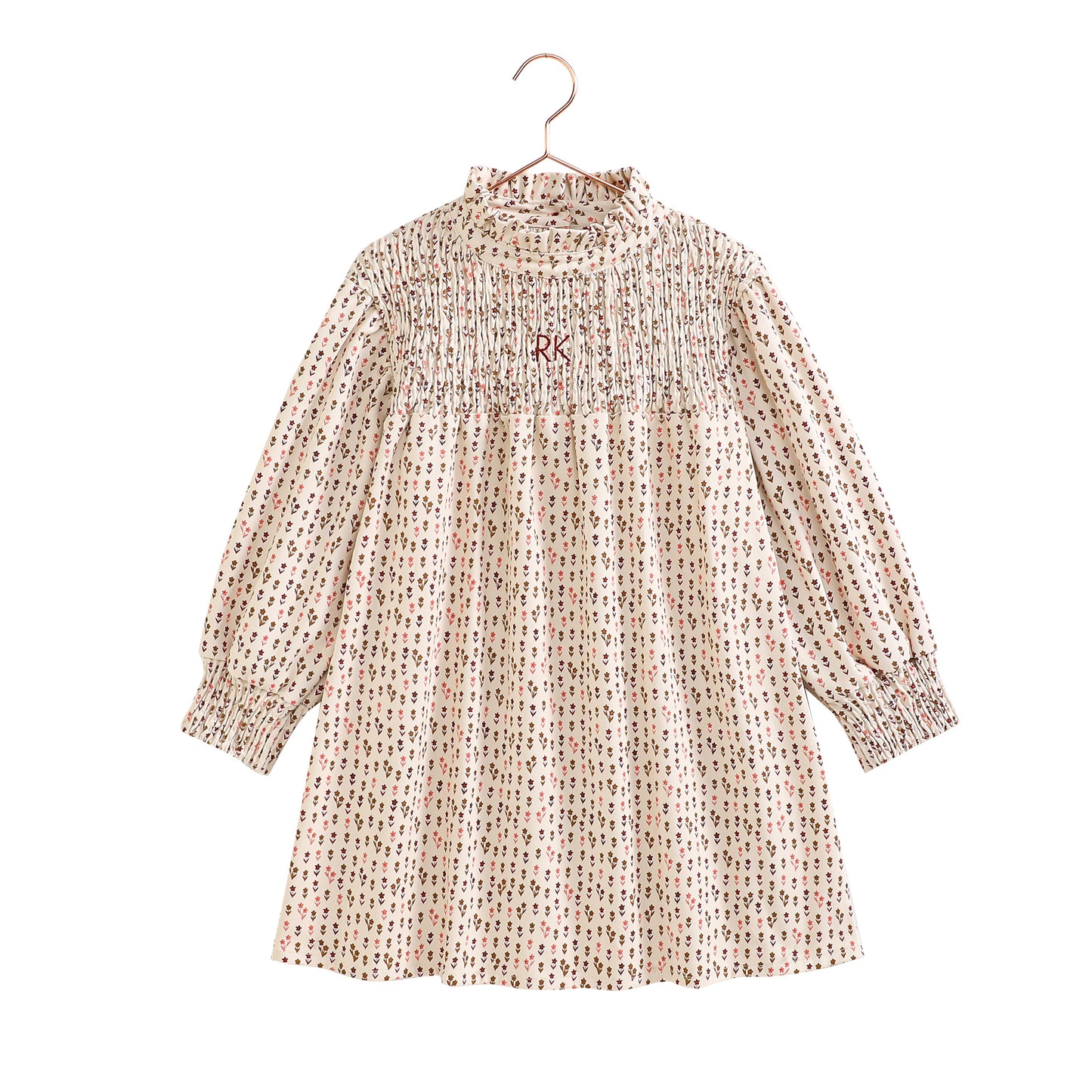 RETRO KID FLORAL SMOCKED DRESS