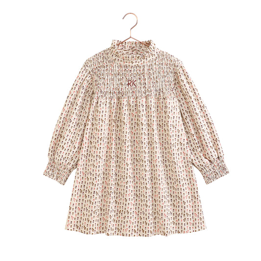 RETRO KID FLORAL SMOCKED DRESS
