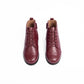 CAMILLE KIDS BURGUNDY LEATHER WING TIP BOOTIES
