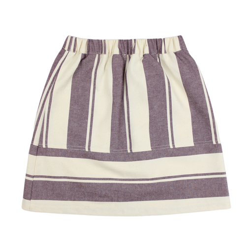 RAQUETTE CREAM AND PURPLE CANVAS SKIRT [Final Sale]