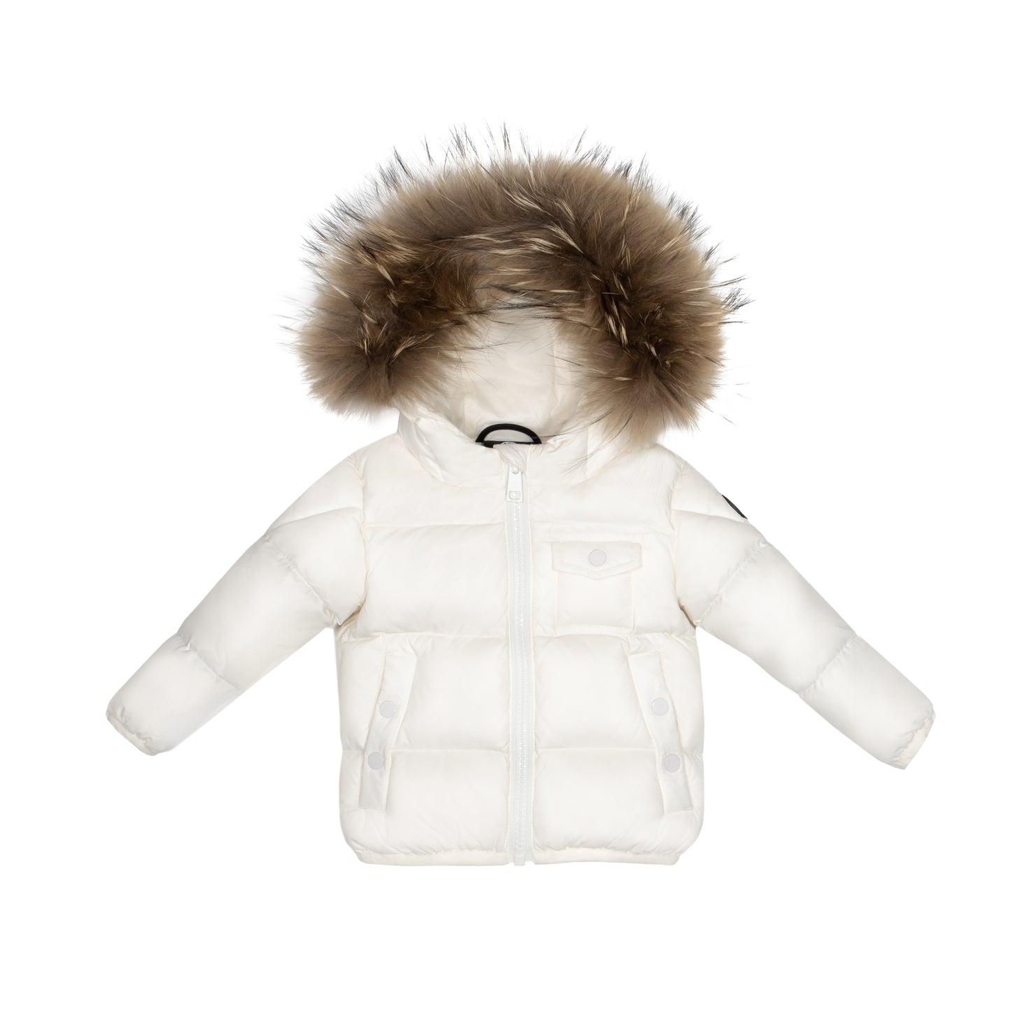 ELLABEE WINTER WHITE FUR TRIM POCKET COAT