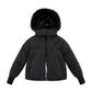 ELLABEE BLACK/BLACK FUR TRIM PUFFER COAT
