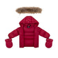 ELLABEE RASBERRY FUR TRIM PUFFER COAT