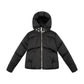 ELLABEE BLACK ZIPPER PUFFER COAT