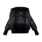 ELLABEE BLACK PUFFER BOMBER COAT