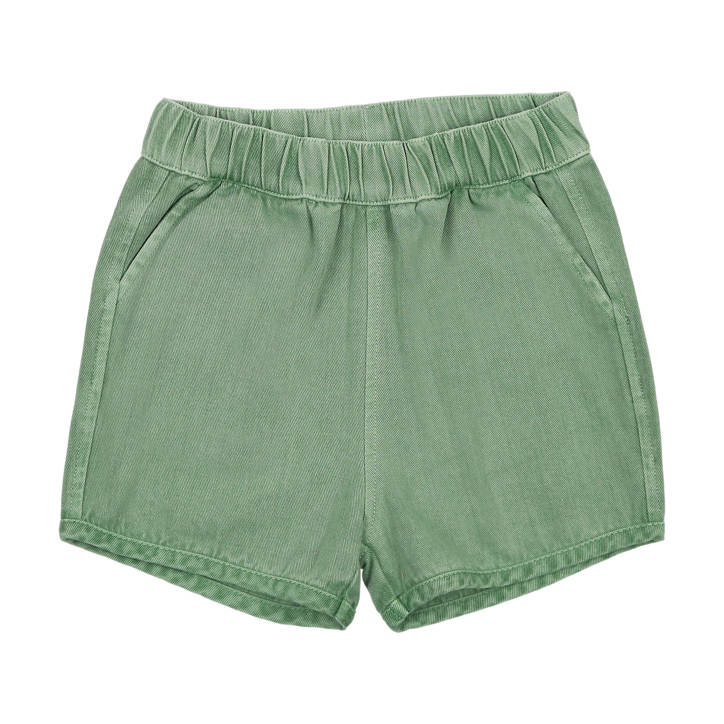 FARREN + ME GREEN DENIM WASH TRACK SHORTS