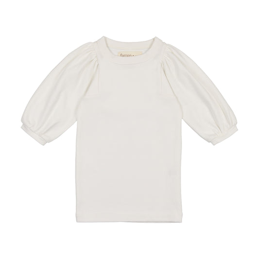 FARREN + ME CREAM PUFF SLEEVE T-SHIRT