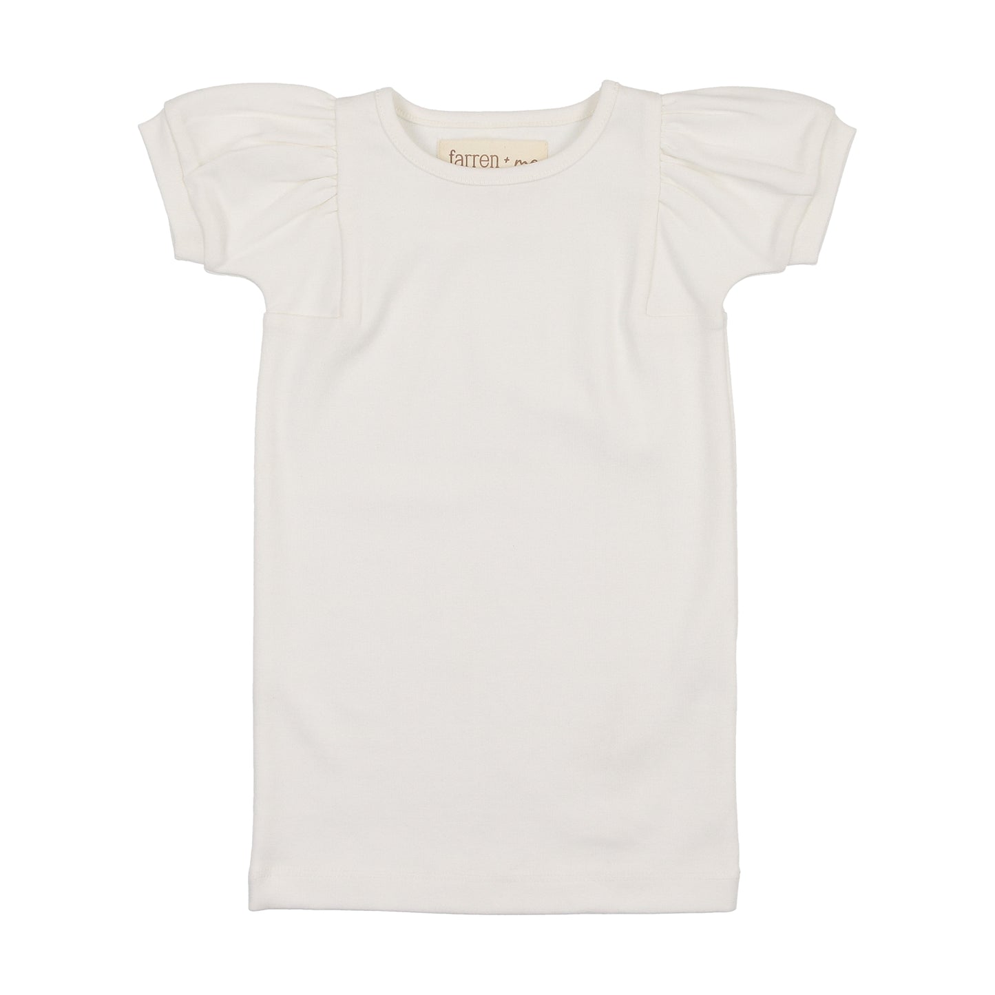 FARREN + ME CREAM PUFF SLEEVE SS T-SHIRT