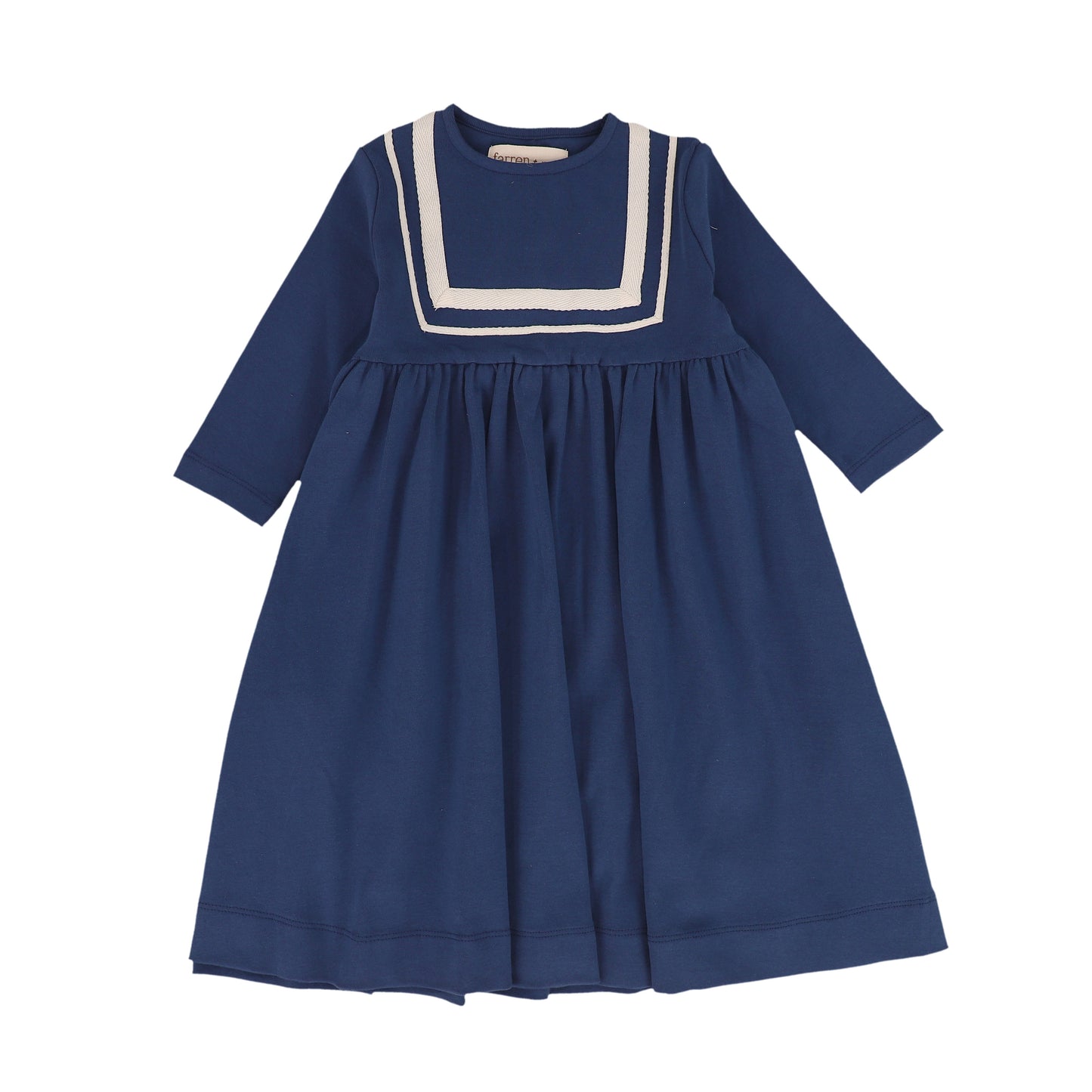 FARREN + ME NAVY/ECRU TENNIS SAILOR 3/4 SLEEVE DRESS