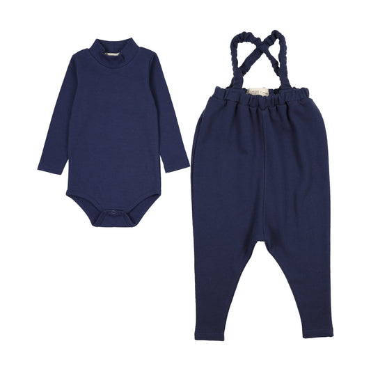 FARREN + ME BLUE WASHED SUSPENDER PANT SET