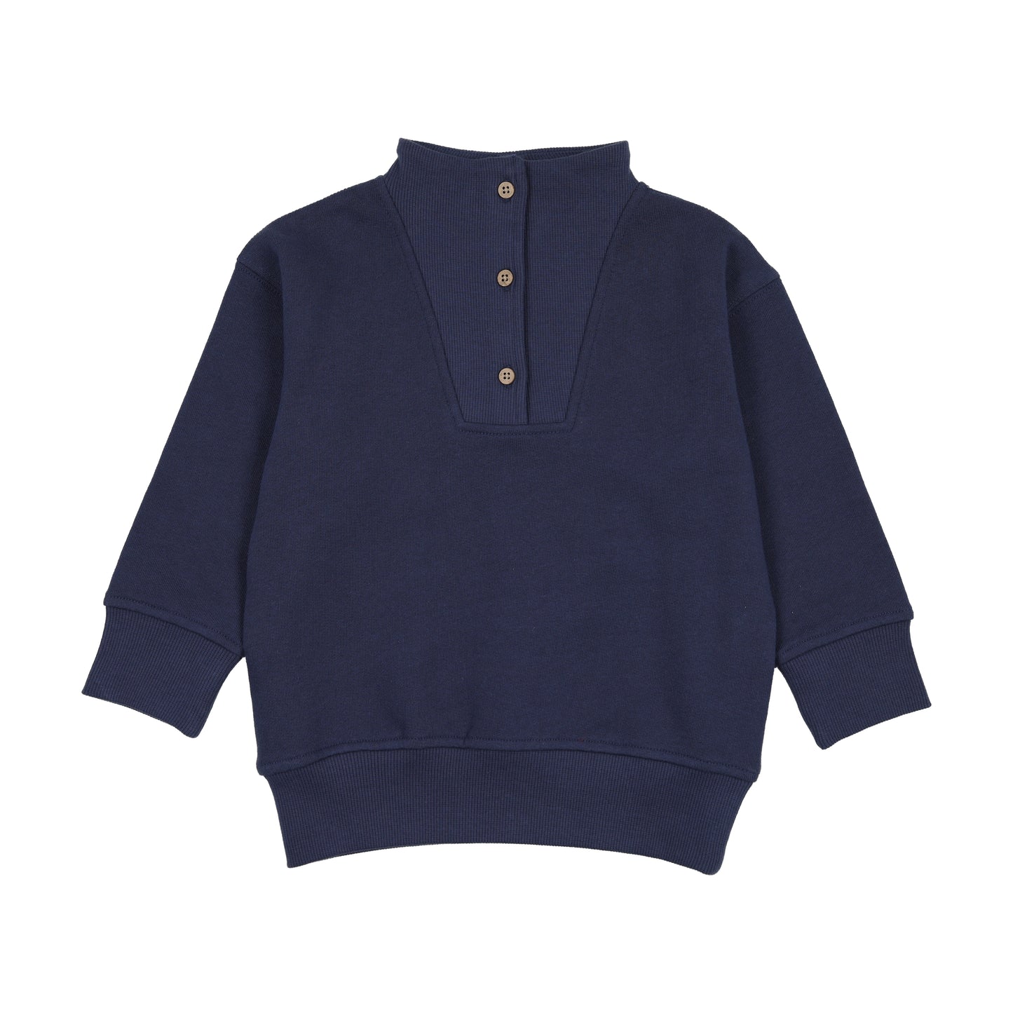 FARREN + ME BLUE WASHED BUTTON SWEATSHIRT