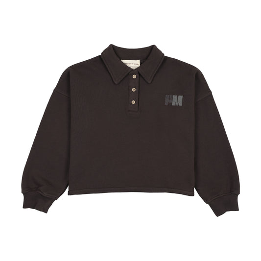 FARREN + ME BLACK WASHED SWING POLO