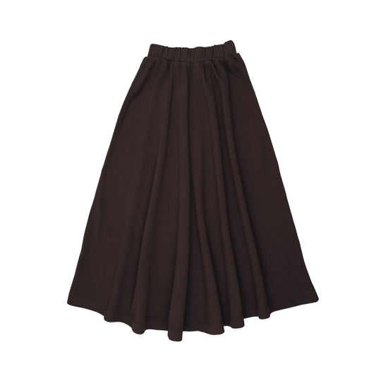 FARREN + ME BLACK WASHED GATHERED MIDI SKIRT