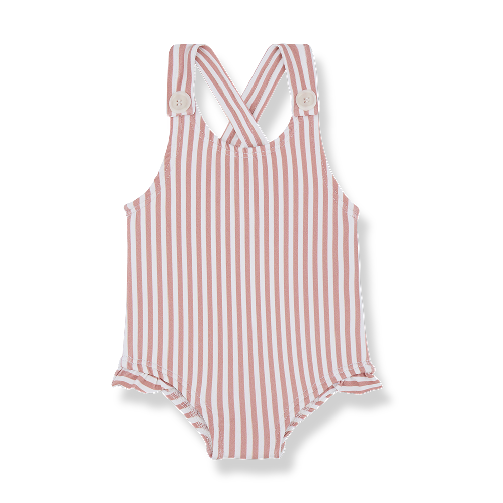 1 + IN THE FAMILY RUST STRIPED SWIMSUIT