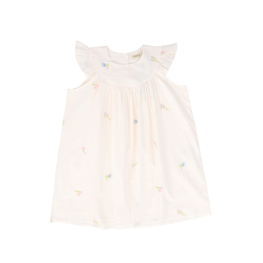 MARMAR COPENHAGEN LIGHT PINK FLORAL EMBROIDERED DRESS