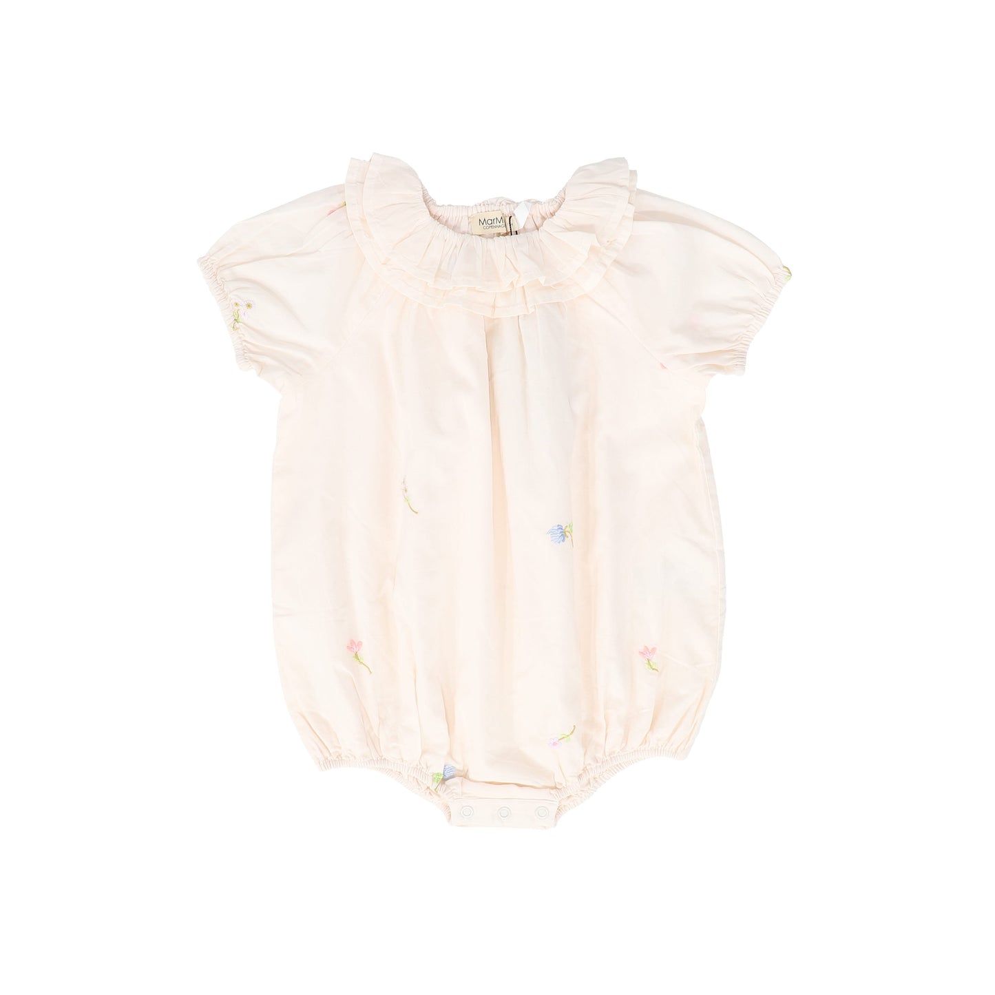 MARMAR COPENHAGEN LIGHT PINK FLORAL EMBROIDERED ROMPER