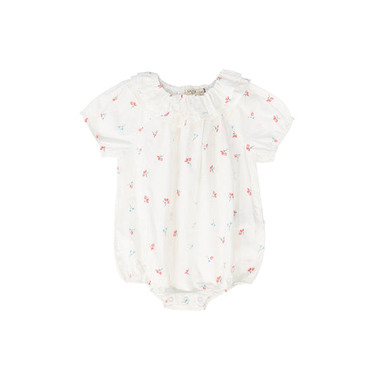 MARMAR COPENHAGEN WHITE TINY FLORAL PRINT ROMPER