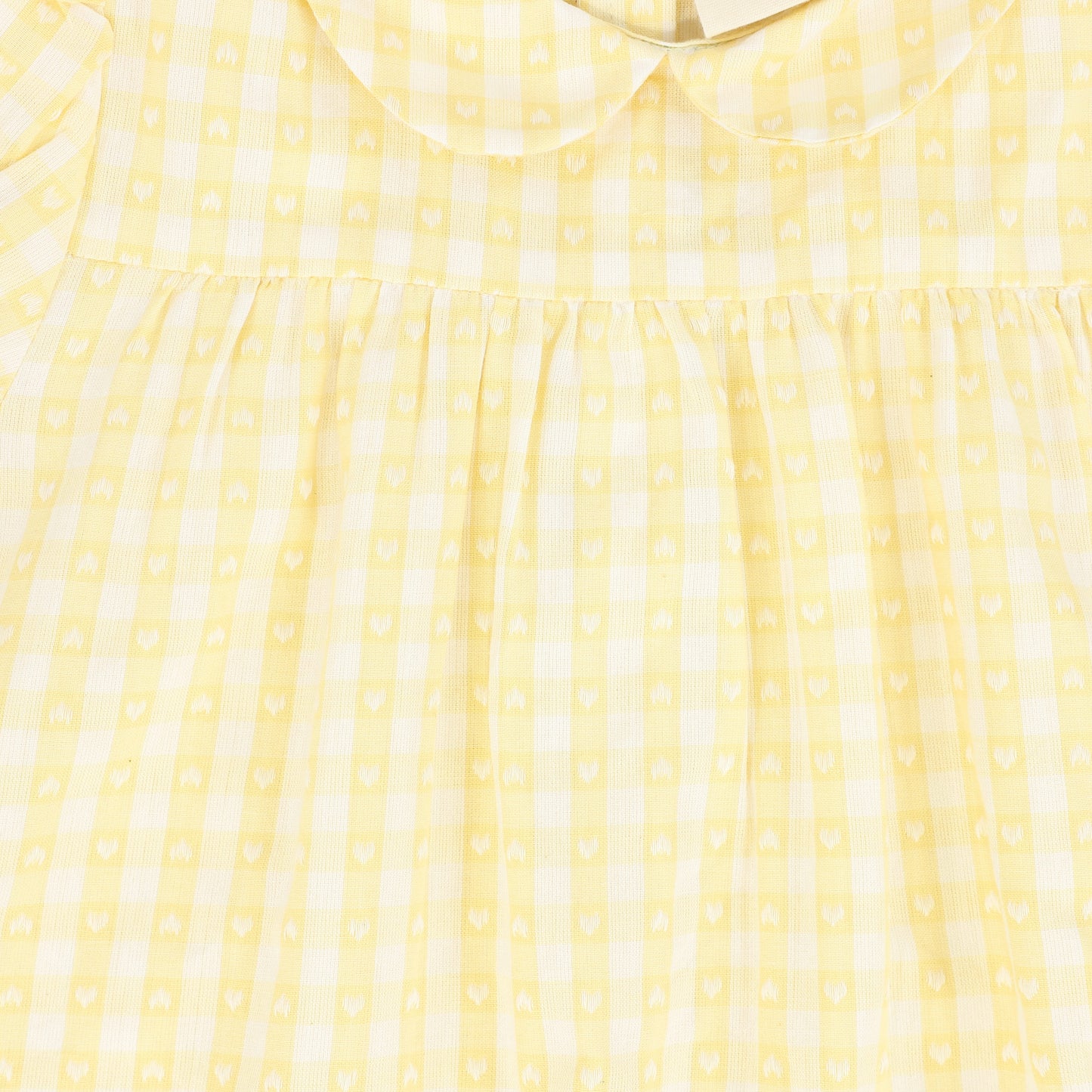 FLOSS PALE YELLOW GINGHAM COLLAR DRESS