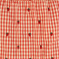 FLOSS RED CHECKED STRAWBERRY EMBROIDERED SKIRT