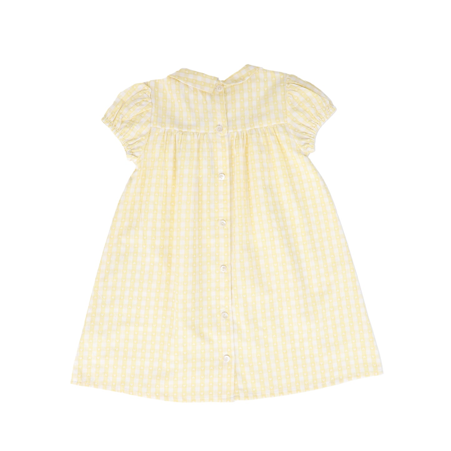 FLOSS PALE YELLOW GINGHAM COLLAR DRESS