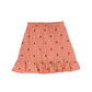 FLOSS RED CHECKED STRAWBERRY EMBROIDERED SKIRT