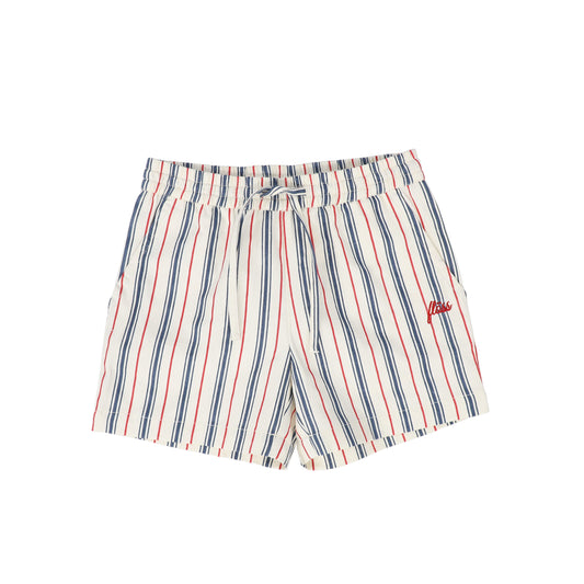 FLOSS NAVY/RED STRIPED TIE SHORTS