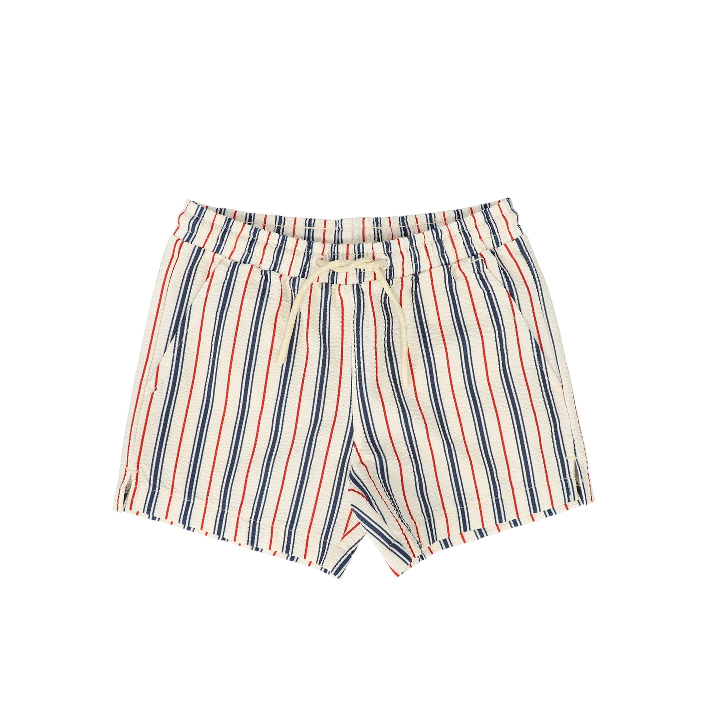 FLOSS CREAM/NAVY SWIM TRUNKS